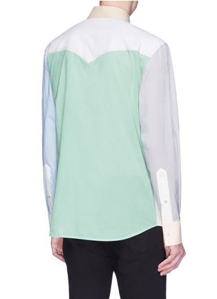 Back View - Click To Enlarge - CALVIN KLEIN 205W39NYC - 'Western' colourblock shirt