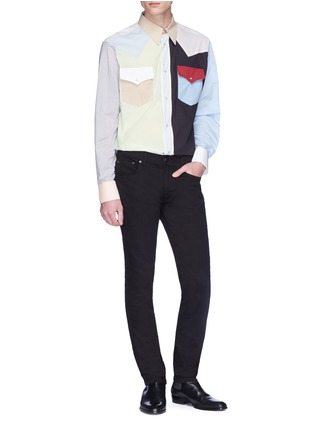 Figure View - Click To Enlarge - CALVIN KLEIN 205W39NYC - 'Western' colourblock shirt