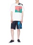 Figure View - Click To Enlarge - CALVIN KLEIN 205W39NYC - 'Sandra Brant' print twill shorts
