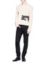 Figure View - Click To Enlarge - CALVIN KLEIN 205W39NYC - 'Little Electric Chair + 5 Deaths' appliqué sweater