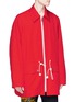 Detail View - Click To Enlarge - CALVIN KLEIN 205W39NYC - Detachable hood oversized canvas jacket