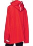 Back View - Click To Enlarge - CALVIN KLEIN 205W39NYC - Detachable hood oversized canvas jacket