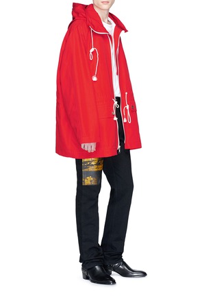 Figure View - Click To Enlarge - CALVIN KLEIN 205W39NYC - Detachable hood oversized canvas jacket