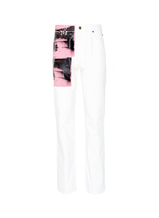 Main View - Click To Enlarge - CALVIN KLEIN 205W39NYC - 'Little Electric Chair' print jeans