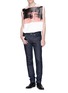 Figure View - Click To Enlarge - CALVIN KLEIN 205W39NYC - 'Little Electric Chair' print oversized tank top