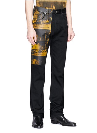 Front View - Click To Enlarge - CALVIN KLEIN 205W39NYC - '5 Deaths' print jeans