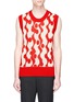 Main View - Click To Enlarge - CALVIN KLEIN 205W39NYC - 'Wave' intarsia sleeveless sweater
