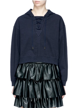 Main View - Click To Enlarge - STELLA MCCARTNEY - Logo graphic print cropped hoodie