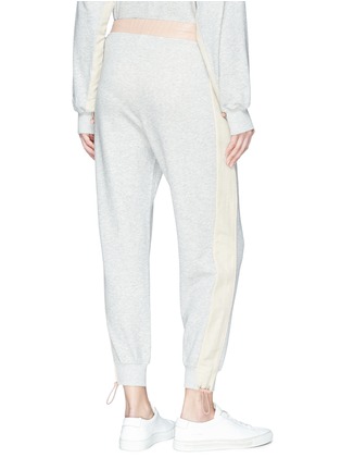 Back View - Click To Enlarge - STELLA MCCARTNEY - Drawcord stripe outseam jogging pants