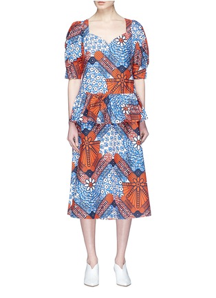 Main View - Click To Enlarge - STELLA MCCARTNEY - Ankara print peplum dress