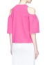 Back View - Click To Enlarge - STELLA MCCARTNEY - Puff sleeve cold shoulder knit top