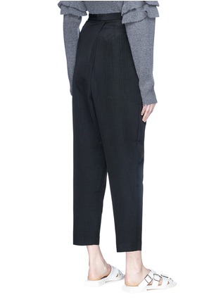 Back View - Click To Enlarge - STELLA MCCARTNEY - Drop crotch twill cropped pants
