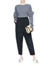 Figure View - Click To Enlarge - STELLA MCCARTNEY - Drop crotch twill cropped pants