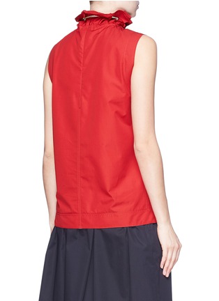 Back View - Click To Enlarge - CALVIN KLEIN 205W39NYC - Gathered rope neck poplin sleeveless top