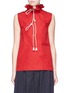 Main View - Click To Enlarge - CALVIN KLEIN 205W39NYC - Gathered rope neck poplin sleeveless top