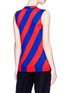 Back View - Click To Enlarge - CALVIN KLEIN 205W39NYC - Diagonal stripe sleeveless knit top
