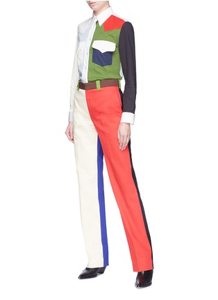 Figure View - Click To Enlarge - CALVIN KLEIN 205W39NYC - 'Western' colourblock shirt