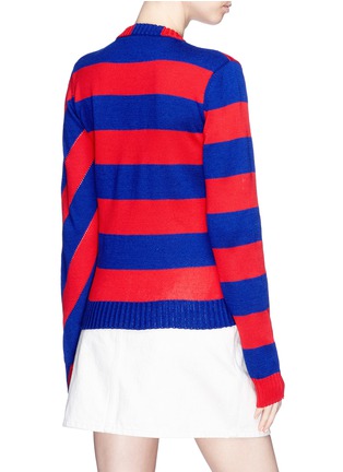 Back View - Click To Enlarge - CALVIN KLEIN 205W39NYC - Diagonal stripe knit sweater