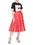 Figure View - Click To Enlarge - CALVIN KLEIN 205W39NYC - 'Couture Tent' pleated flared skirt