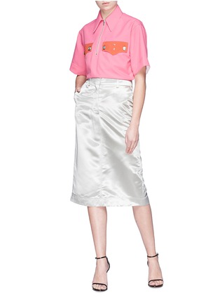Figure View - Click To Enlarge - CALVIN KLEIN 205W39NYC - Satin pencil skirt