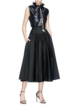 Figure View - Click To Enlarge - CALVIN KLEIN 205W39NYC - Flared poplin skirt