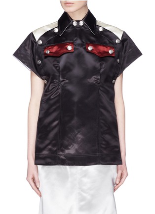 Main View - Click To Enlarge - CALVIN KLEIN 205W39NYC - 'Diner Uniform' satin top