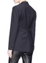 Back View - Click To Enlarge - ALEXANDER WANG - Sleeve drape wool-mohair tuxedo blazer
