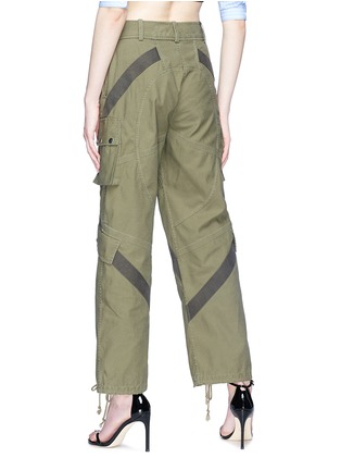 Back View - Click To Enlarge - ALEXANDER WANG - Harness wash cargo army pants
