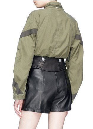 Back View - Click To Enlarge - ALEXANDER WANG - Harness cropped army jacket