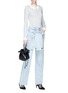 Figure View - Click To Enlarge - ALEXANDER WANG - Detachable sleeve tie jeans