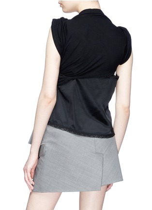 Back View - Click To Enlarge - ALEXANDER WANG - Satin camisole panel T-shirt