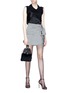 Figure View - Click To Enlarge - ALEXANDER WANG - Satin camisole panel T-shirt