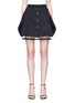 Main View - Click To Enlarge - ALEXANDER WANG - Mesh underlay mini shirt skirt