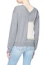 Back View - Click To Enlarge - ALEXANDER WANG - Satin camisole top wool blend sweater