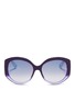 Main View - Click To Enlarge - DIOR - 'Extase 1' metal temple ombré acetate sunglasses