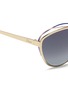 Detail View - Click To Enlarge - DIOR - 'Songe' rubber twist brow bar metal sunglasses