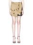 Main View - Click To Enlarge - ALEXANDER WANG - Sleeve tie deconstructed trench leather skirt