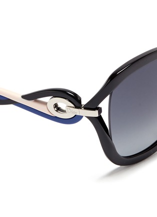 Detail View - Click To Enlarge - DIOR - 'Dior Twisting' Deco temple suspended acetate sunglasses