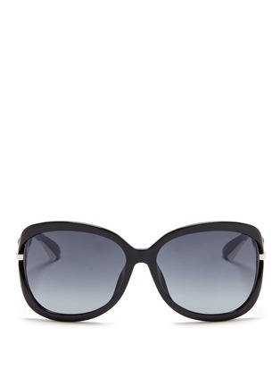 Main View - Click To Enlarge - DIOR - 'Dior Twisting' Deco temple suspended acetate sunglasses