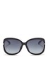 Main View - Click To Enlarge - DIOR - 'Dior Twisting' Deco temple suspended acetate sunglasses
