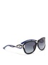 Figure View - Click To Enlarge - DIOR - 'Dior Twisting' Deco temple suspended acetate sunglasses