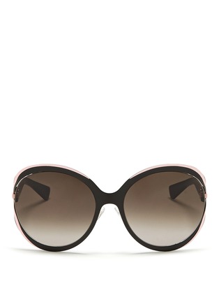 Main View - Click To Enlarge - DIOR - 'Elle 1' metal curve suspended sunglasses