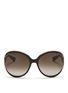 Main View - Click To Enlarge - DIOR - 'Elle 1' metal curve suspended sunglasses