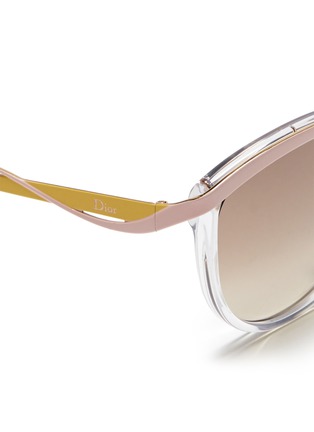 Detail View - Click To Enlarge - DIOR - 'Metal Eyes 1' curve brow bar acetate sunglasses