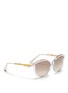 Figure View - Click To Enlarge - DIOR - 'Metal Eyes 1' curve brow bar acetate sunglasses