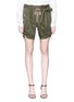 Main View - Click To Enlarge - SAINT LAURENT - Lace-up panel gabardine military shorts