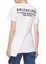 Back View - Click To Enlarge - BALENCIAGA - Convertible hem slogan print T-shirt