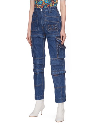 Front View - Click To Enlarge - BALENCIAGA - Detachable panel cargo jeans