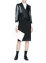 Figure View - Click To Enlarge - THOM BROWNE  - Lace-up back tulle blazer