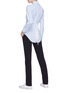 Figure View - Click To Enlarge - THOM BROWNE  - Lace up back poplin shirt